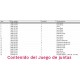 JUEGO DE PIEZAS F 00N 350 001