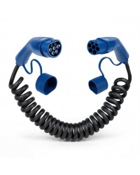 Tipo 2 - tipo 2 - 1 fase - 32a - 7,4kW - cable de carga en espiral