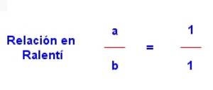Relaci&oacute;n de giro en ralent&iacute;
