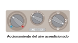 Mandos de la calefacci&oacute;n en modelos con Aire Acondicionado.